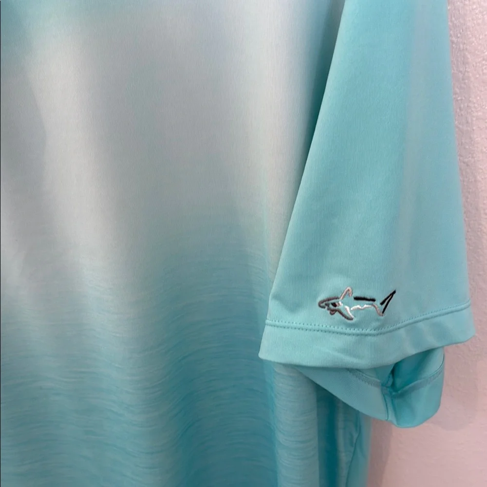Men's Aqua Golf Polo Shirt - Picture 3 of 4